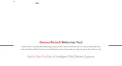Desktop Screenshot of geneva-biotech.com