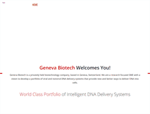 Tablet Screenshot of geneva-biotech.com